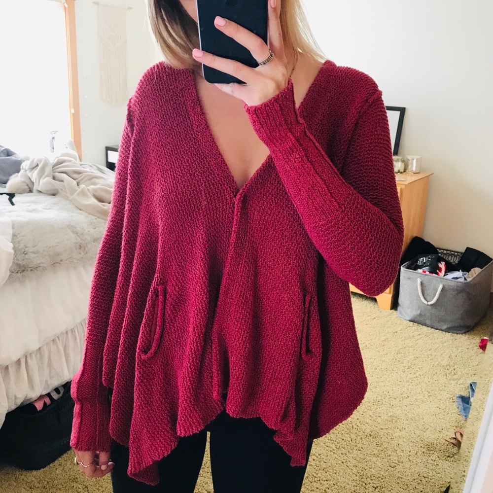 Free people button cardigan